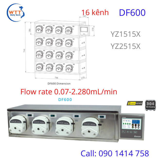 Bộ chiết định lượng đa kênh DF600